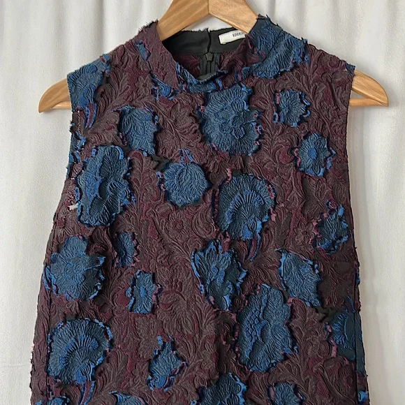 ERDEM Beautiful Blue/Purple Floral Design Sleeveless Dress **Size 8** 🌺🌺 - Picture 3 of 5